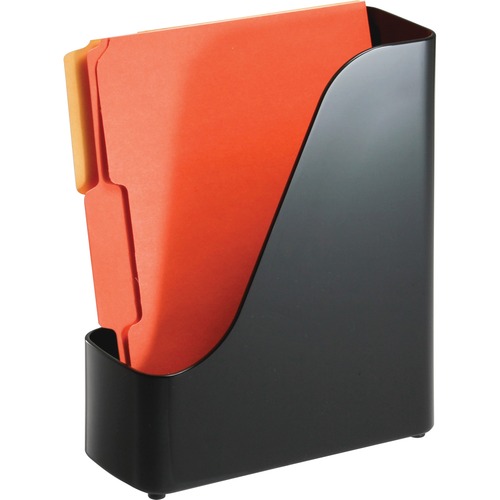 Magazine File, Plastic, 3-4/5"x9-1/2"x11-1/2", Black