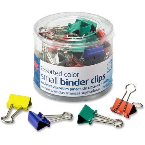 Binder Clips, Small, Green/White/Yellow/Blue/Red 36/PK