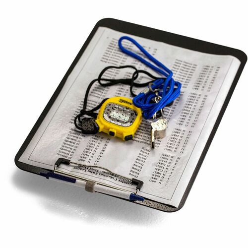 Clipboard, With Pen Holder, Letter-Size, Plastic, 9" x 12-1/2", Black