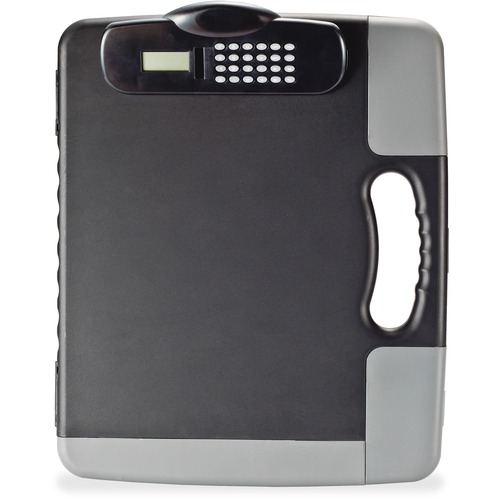 Clipboard Case, with Calculator, 14.5" x 11.75" x 1.5", Charcoal Black