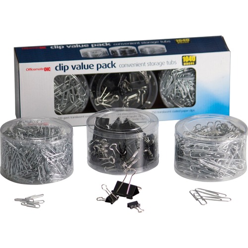 Clip Value Pack, Storage Tubs, 13" W x 12-1/2" D x 12-19/50" H, Black/Silver 1040/BX
