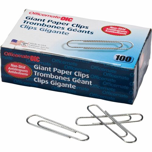 Clips, Gem, Giant, Non-Skid 10/PK