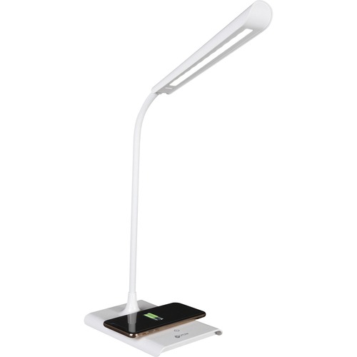 Lamp, Wireless Charging, LED, 7-1/2"x5-1/8" Base, 13"-21" Height, White
