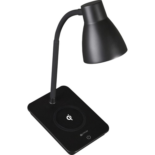 Lamp, Wireless Charging, LED, 4-5/16"x6-1/8" Base, 6-15-1/2" Height, Black