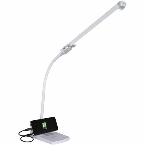 Lamp, Swivel, LED Desk, USB, White