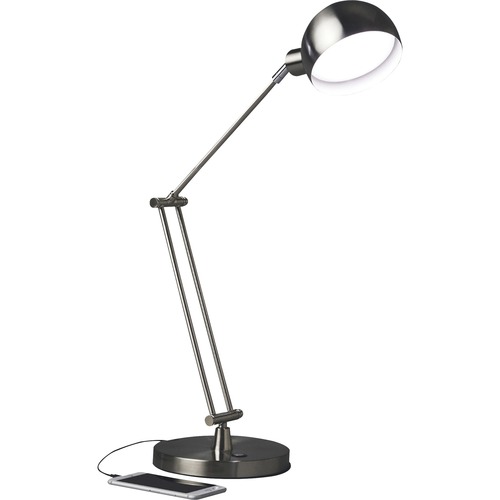 Lamp, Round Diffuser, Clean Sun LED, 7-1/8" Base, 5-1/2"-24" Height, Nickel