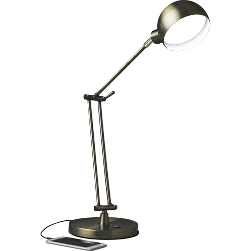 Lamp, Round Diffuser, ClearSunLED, 7-1/8" Base, 5-1/2"-24" Height, Brass