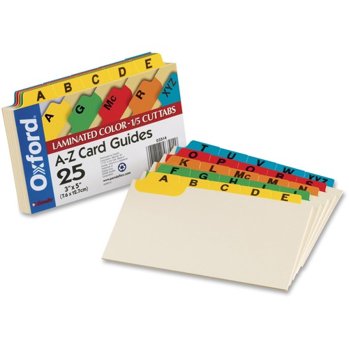 Guide Card 3x5 A-Z, Ast 25/ST