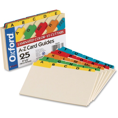 Guide Card 4x6 A-Z, Ast 25/ST