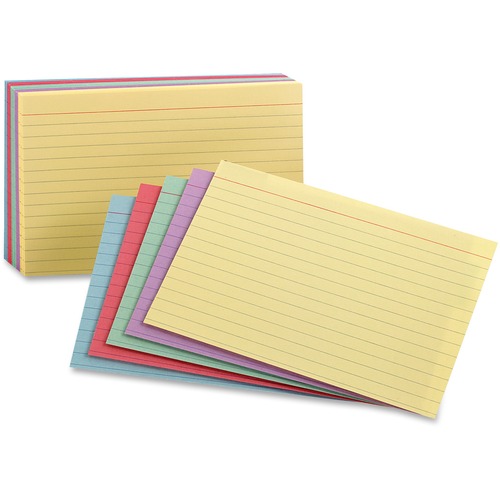 Card, Index, 3x5, Rainbow Pack 100/PK