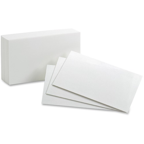 Card, Index, Blank, 5 x 8, 8 Point, White 100/PK