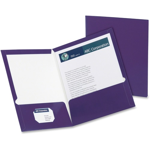 Folder, 2 Pocket, Metallic, Polyethylene 25/BX