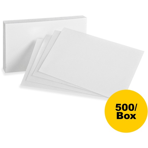 Card, Index, Blank, 5x8, 8 Point, White 5/BX