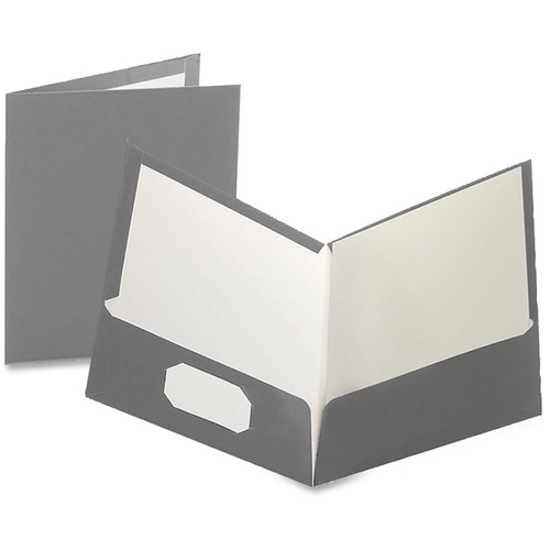 Twin Pocket Folder, Letter Size, Gray 25/BX
