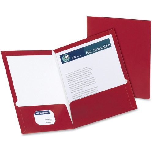 Folder, 2 Pocket, Laminated, Card 25/BX