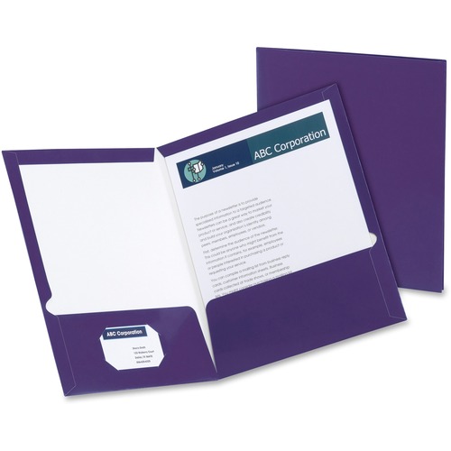 Folder, 2 Pocket, Laminated, Polyethylene 25/BX