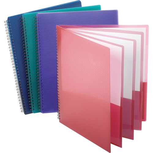 Folder, Pocket, Poly 8, Assorted 5/BD
