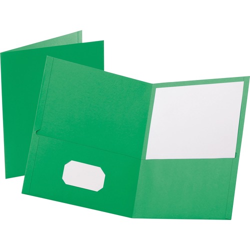 Folder, 2-Pocket, Letter, Green 25/BX