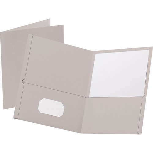 Folder, 2-Pocket, Letter, Gray 25/BX