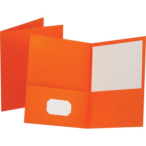 Folder, 2-Pocket, Letter, Orange 25/BX