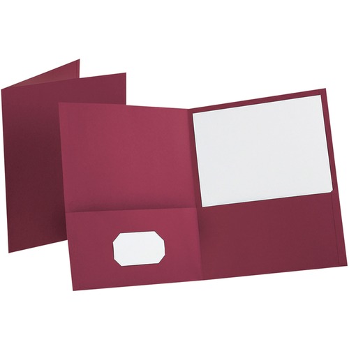 Folder, 2-Pocket, Letter, Burgundy 25/BX