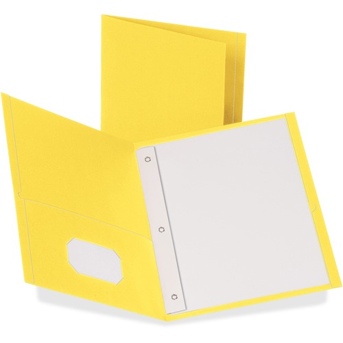 Folder, 2 Pocket, With Fastener, Yellow 25/BX