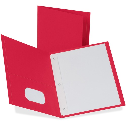 Folder, 2 Pocket, With Fastener, Red 25/BX