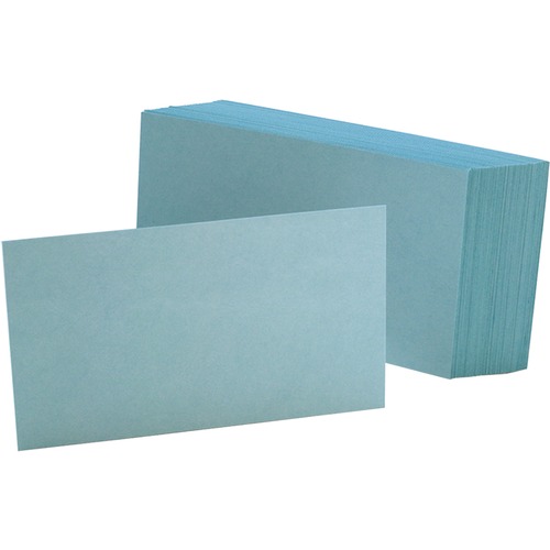 Index Card, Blank, 3" x 5", Blue 100/PK