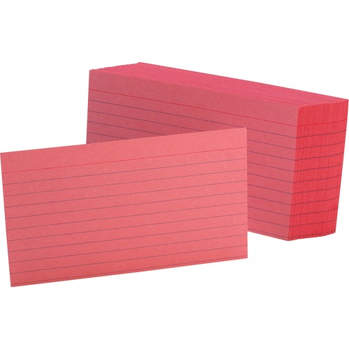 Card, Index, Ruled, 3 x 5, Ch 100/PK