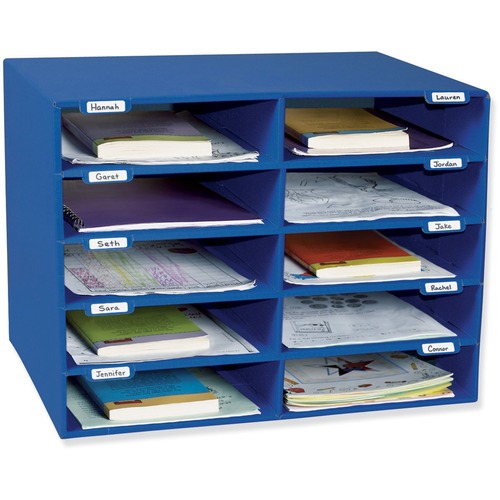 Mailbox, 10-Slot, Blue