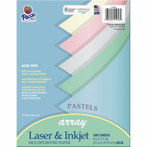 Paper, Array, Pastel, Assorted 500/RM