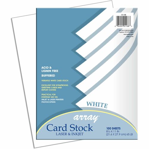 Cardstock, Array, White 100/PK