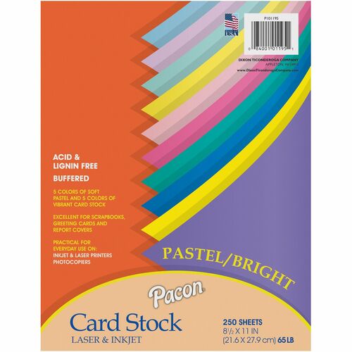 Cardstock, Pastel/Brite 250/PK