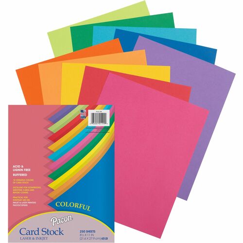 Cardstock, Array, Assorted 250/PK