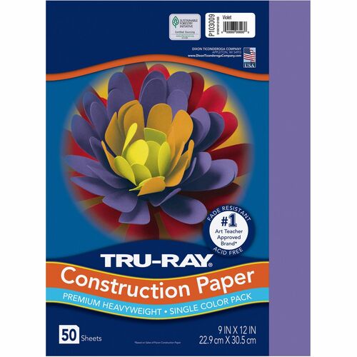 Paper, Const, 9x12, Violet 50/PK