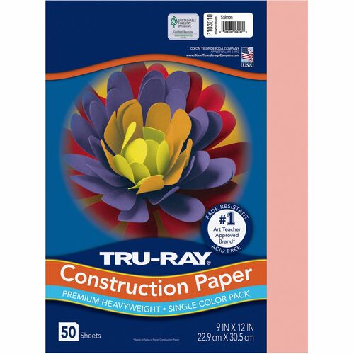 Paper, Construction, 9x12, Salmon 50/PK