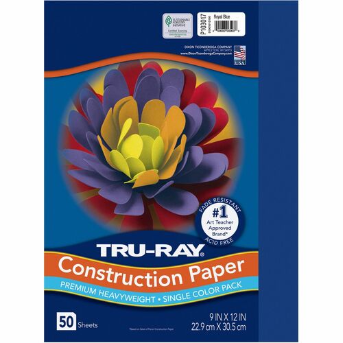 Paper, Construction, 9x12, Royal Blue, 50 Sheet 50/PK