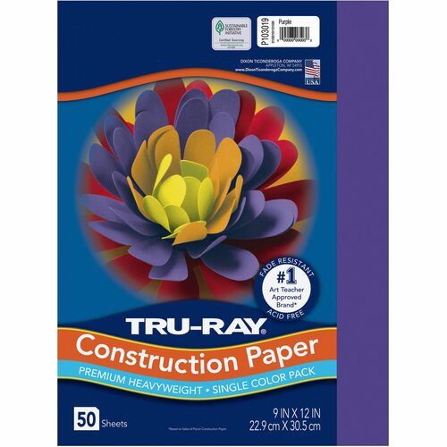 Paper, Construction, 9x12, Purple 50/PK