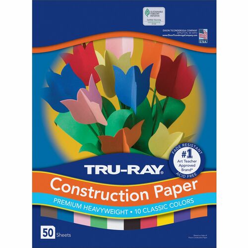 Paper, Construction, 9x12, Assorted 50/PK