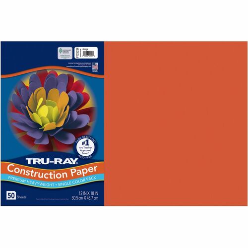 Paper, Const, 12x18, Orange 50/PK