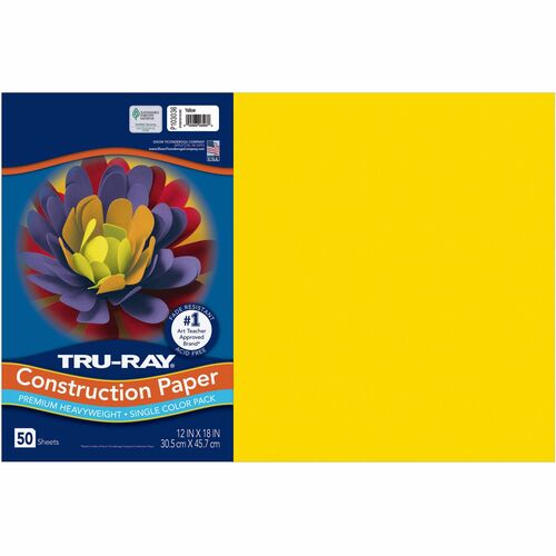 Paper, Const, 12x18, Yellow 50/PK