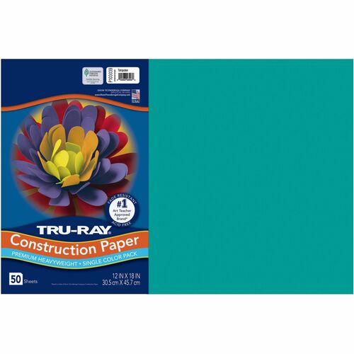 Paper, Construction, 12x18, Turquoise 50/PK