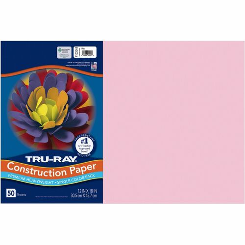 Paper, Const, 12x18, Pink, 50/PK