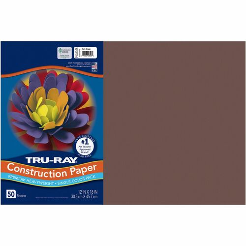 Paper, Const, 12x18, Dark Brown 50/PK