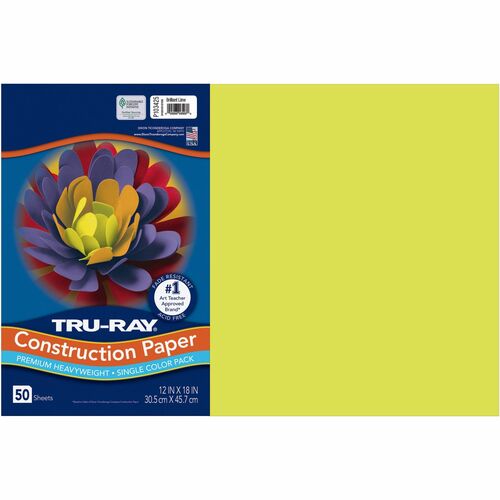 Paper, Const, 12x18, Brilliant Lime 50/PK