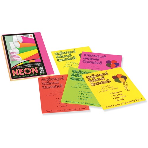 Paper, Bond, Neon, 24#, Ast 100/PK