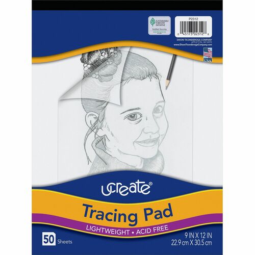 Pad, Paper, Tracing, 9x12, 50 Sheets