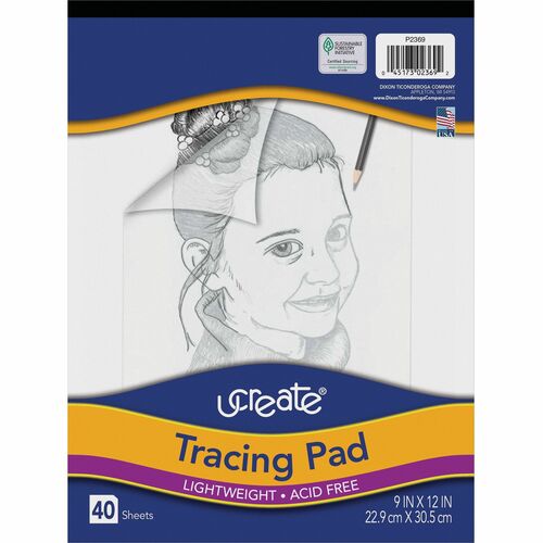 Pad, Paper, Tracing, 9x12, 40 Sheet