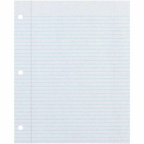 Rec Filler Paper, 8-1/2" x 11", 9/32" Rld, 3-H, White 500/PK