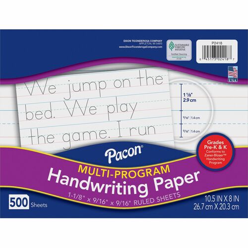 Paper, Handwriting, Kindergarten 500/RM
